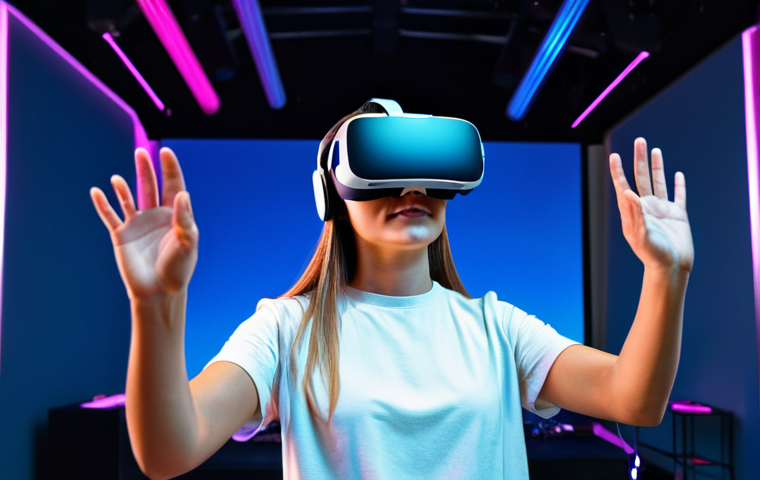 가상현실 여행의 장기적인 전망 - Virtual Tour of Mayan Ruins**

"A family of four wearing VR headsets in their living room, experienc...