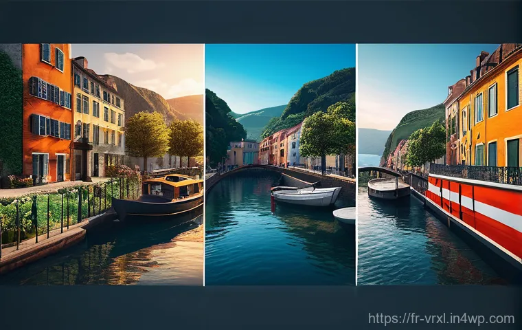 가상현실 여행의 연구 동향 - Here are three detailed image generation prompts in English, designed to capture the essence of VR t...