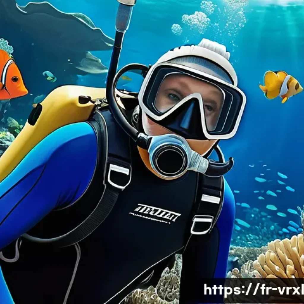 가상현실 여행 시뮬레이터의 기술적 요소 - **Prompt 1: Immersive Underwater Exploration of the Great Barrier Reef**
    "A highly detailed, vib...